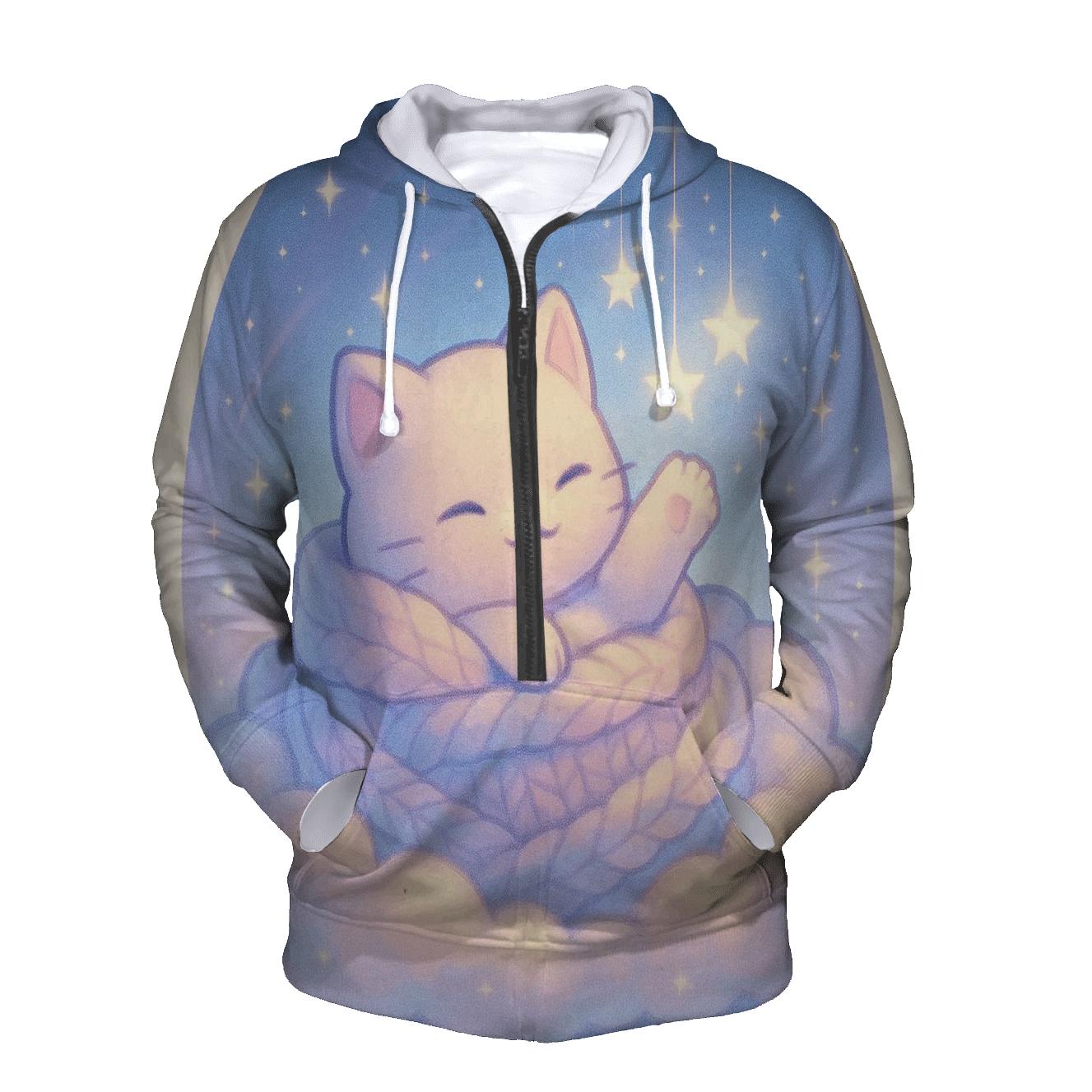 Starlit Blanket Nest Cloud Kitten hoodie styles