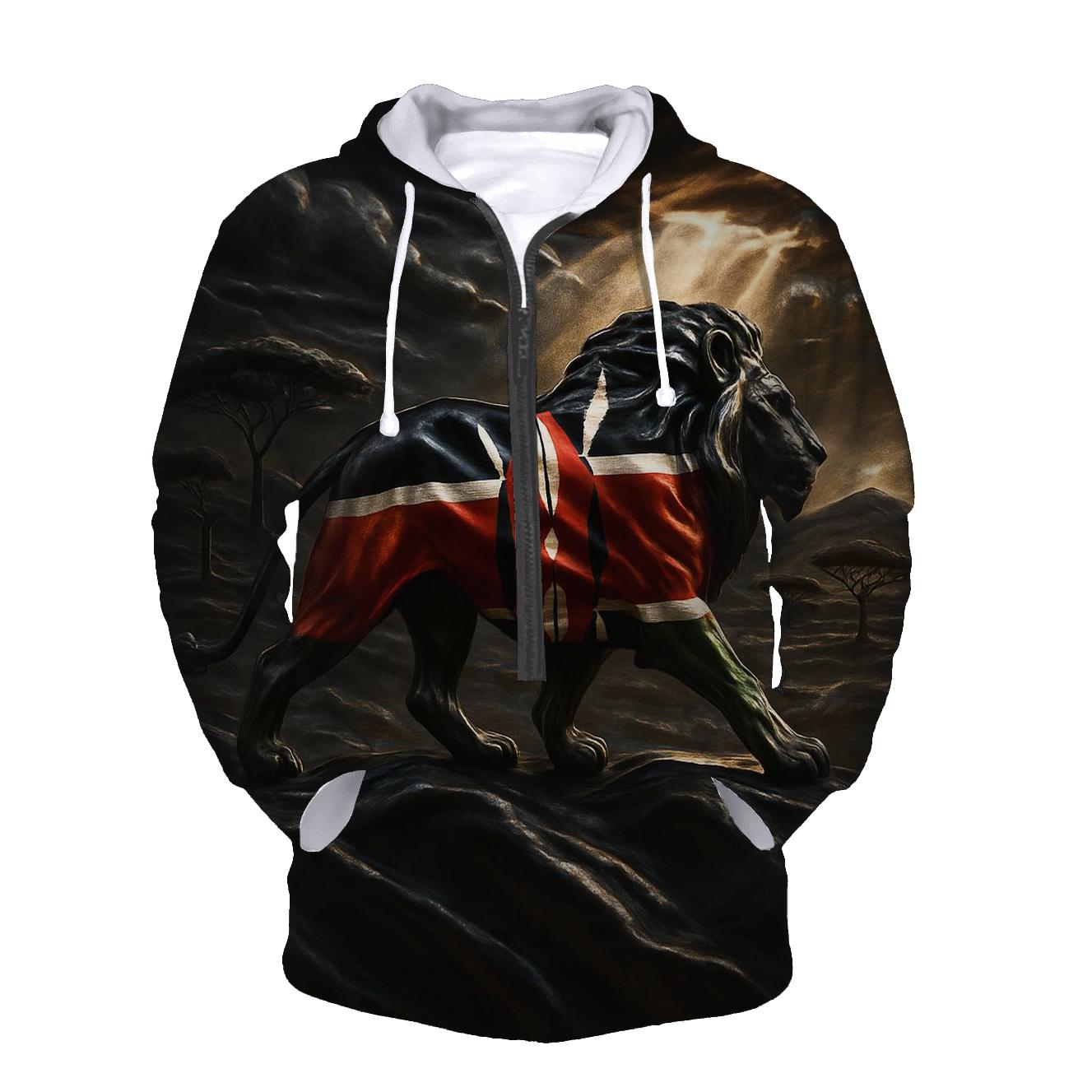 Kenya Savanna Metallic Roar hoodies fashion