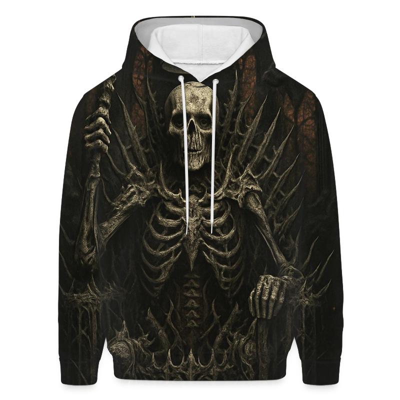 Crowned Warden Of The Bone Cathedral zip-up hoodies
