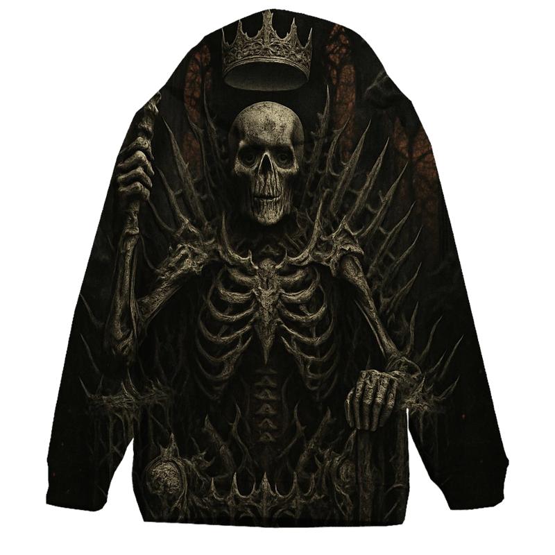 Crowned Warden Of The Bone Cathedral zip-up hoodies