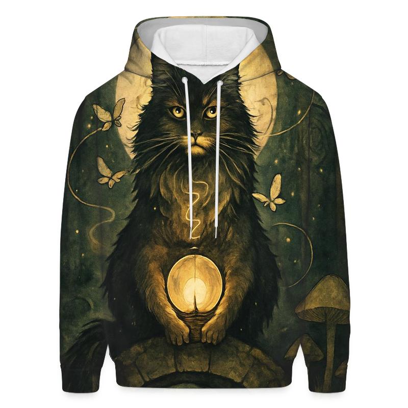 Moth Lantern Guardian Cat premium hoodies