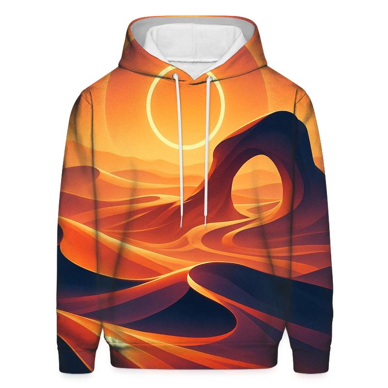 Glass Desert Sun Halo heavyweight hoodies