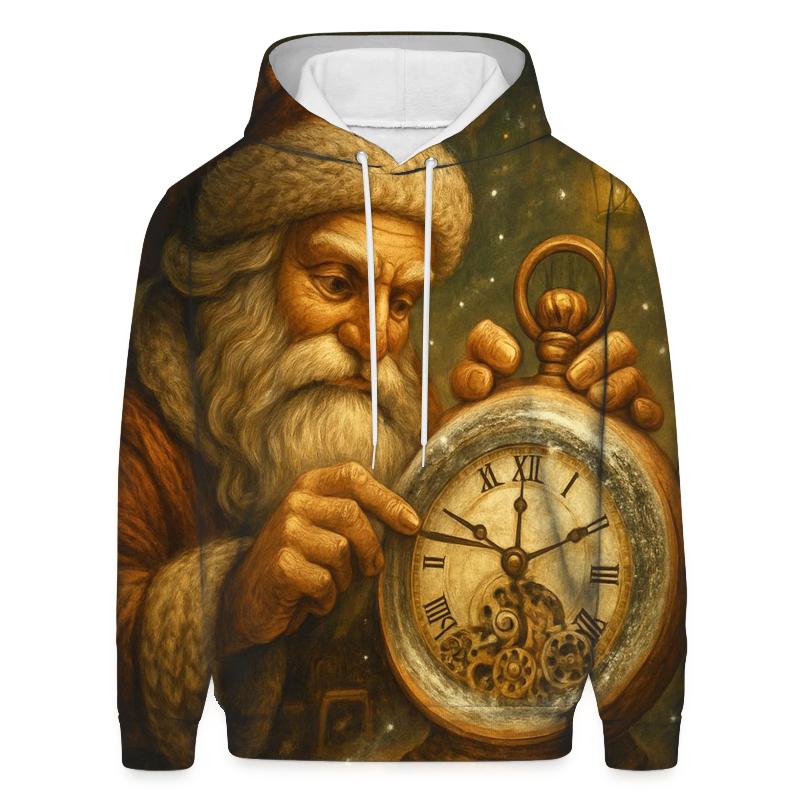 Frosted Workshop Clockmaker Santa hoodie styles