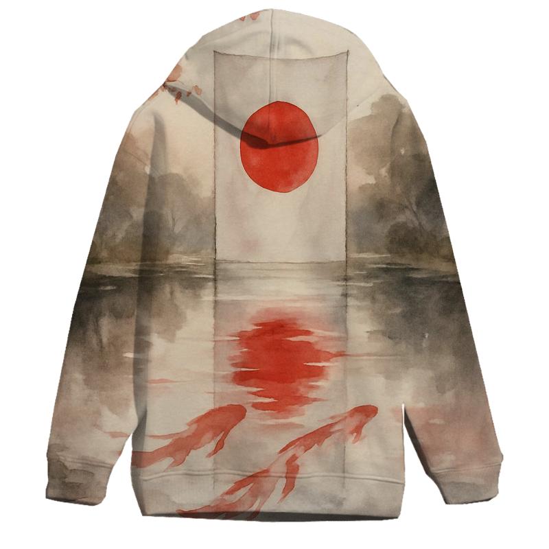 Japan Koi Silk Dawn custom hoodies