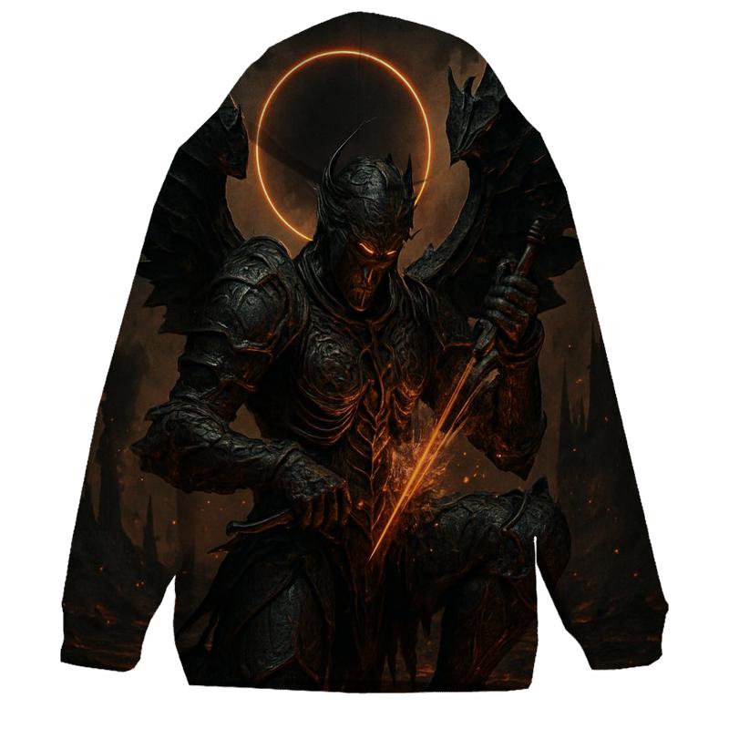 Obsidian Seraph Of The Volcanic Eclipse graphic hoodies