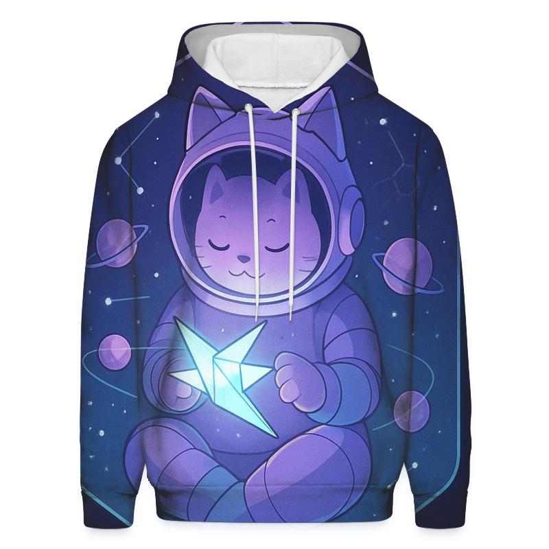 Starlit Origami Astronaut Cat hoodie trends