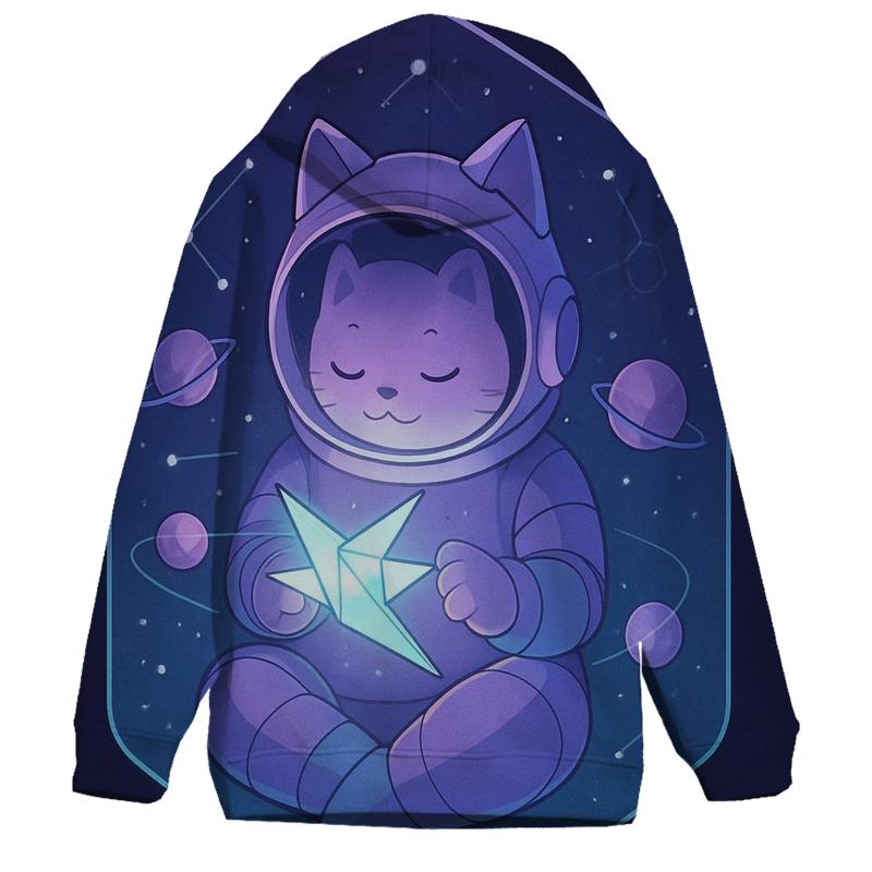 Starlit Origami Astronaut Cat hoodie trends
