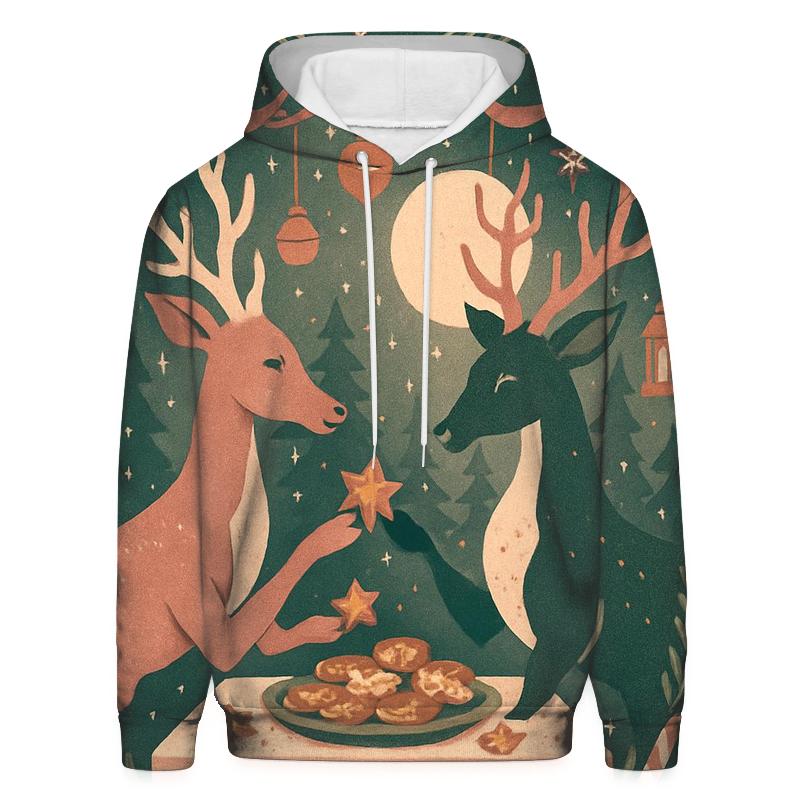 Reindeer Cookie Swap Night graphic hoodies