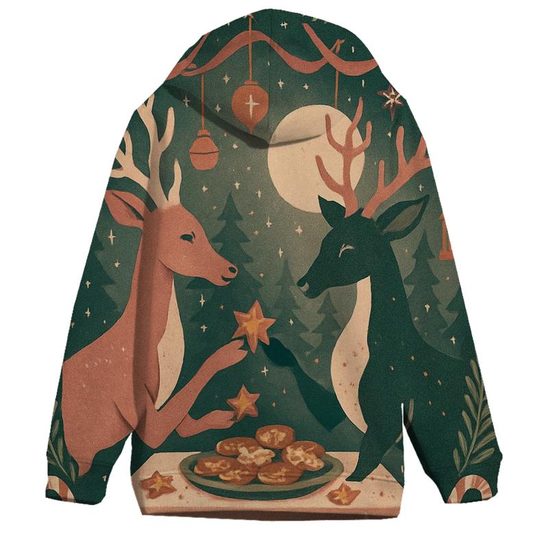 Reindeer Cookie Swap Night graphic hoodies