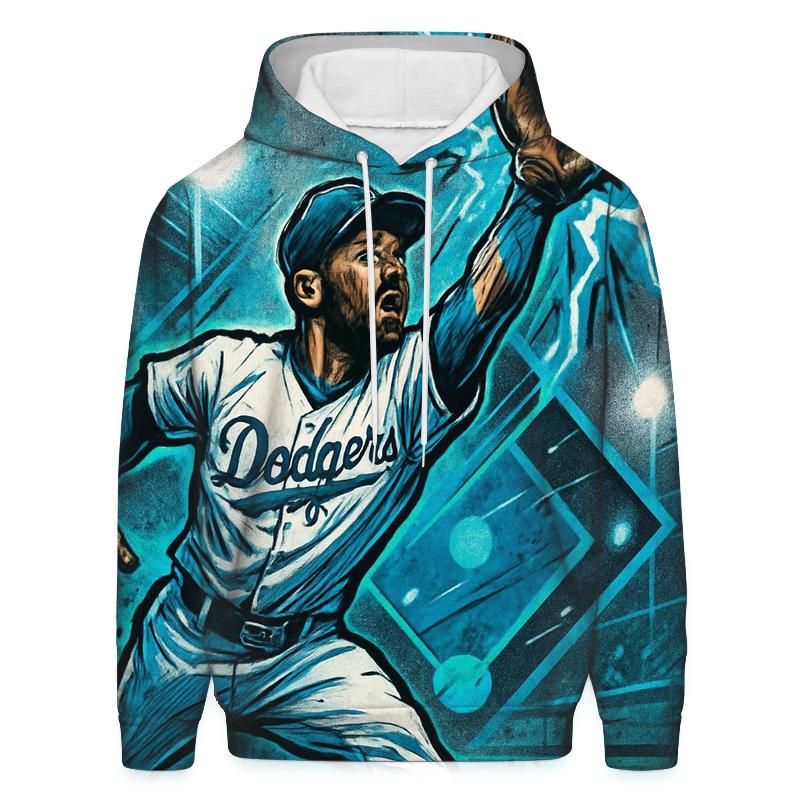 Graffiti Glove Catch Under Electric Blue Spotlights designer hoodies
