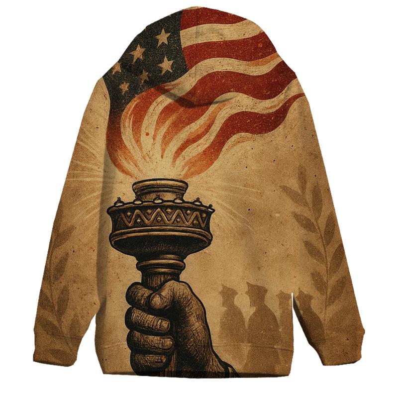 Vintage Honor Torch In The Storm zip-up hoodies