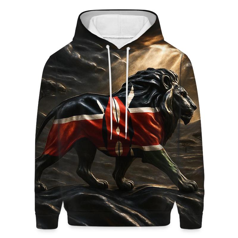 Kenya Savanna Metallic Roar custom hoodies