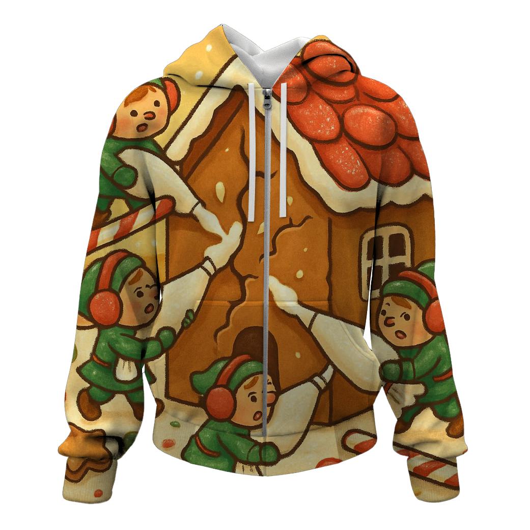 Gingerbread House Repair Crew embroidered hoodies