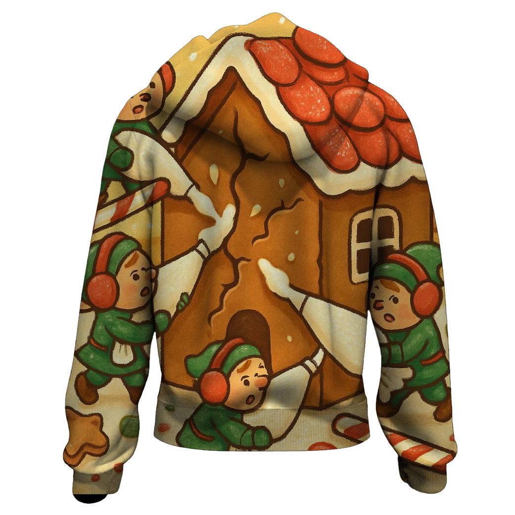 Gingerbread House Repair Crew embroidered hoodies