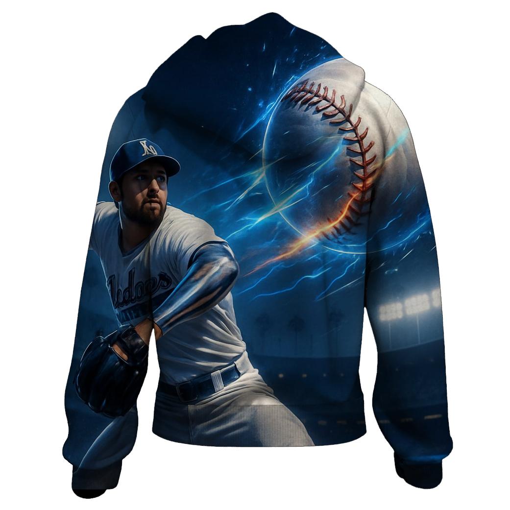 Chrome Fastball Over The Palm Lined Stadium embroidered hoodies