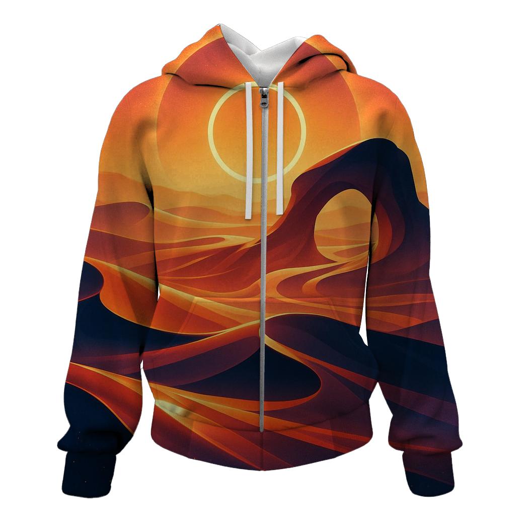 Glass Desert Sun Halo custom hoodies