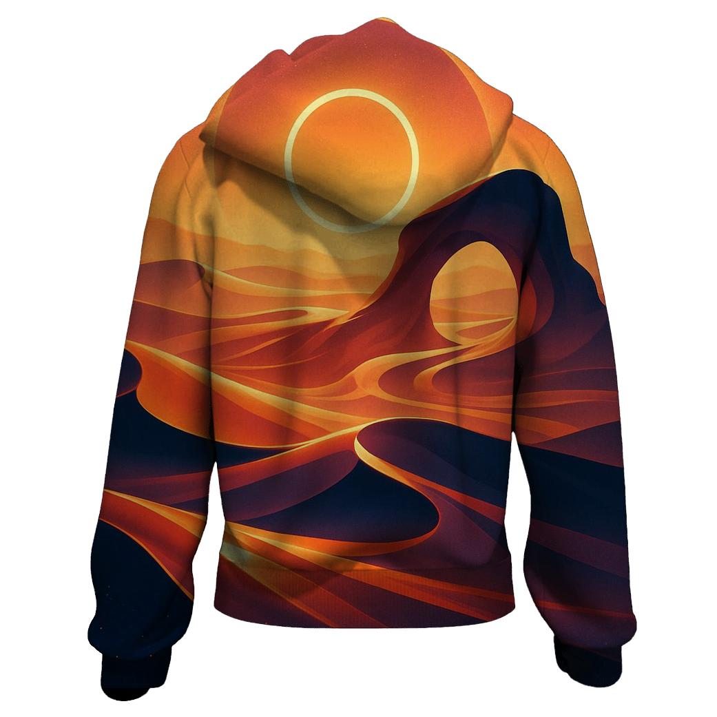 Glass Desert Sun Halo custom hoodies