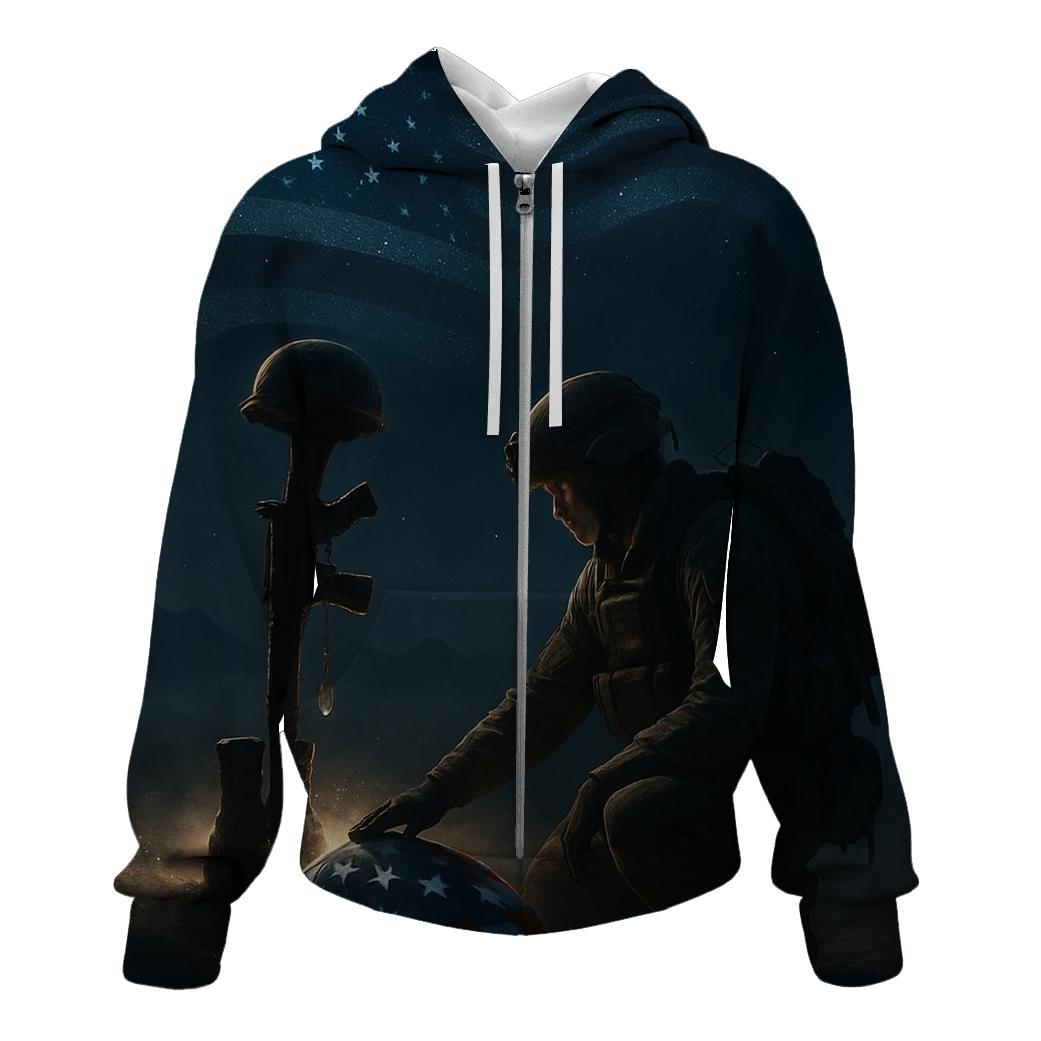 Desert Vigil Under The Stars zip-up hoodies