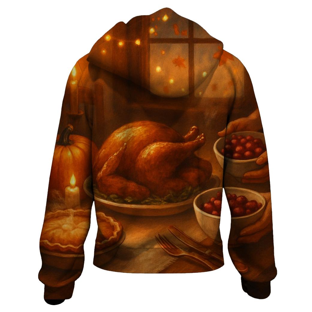 Candlelit Harvest Table Stillness lightweight hoodies