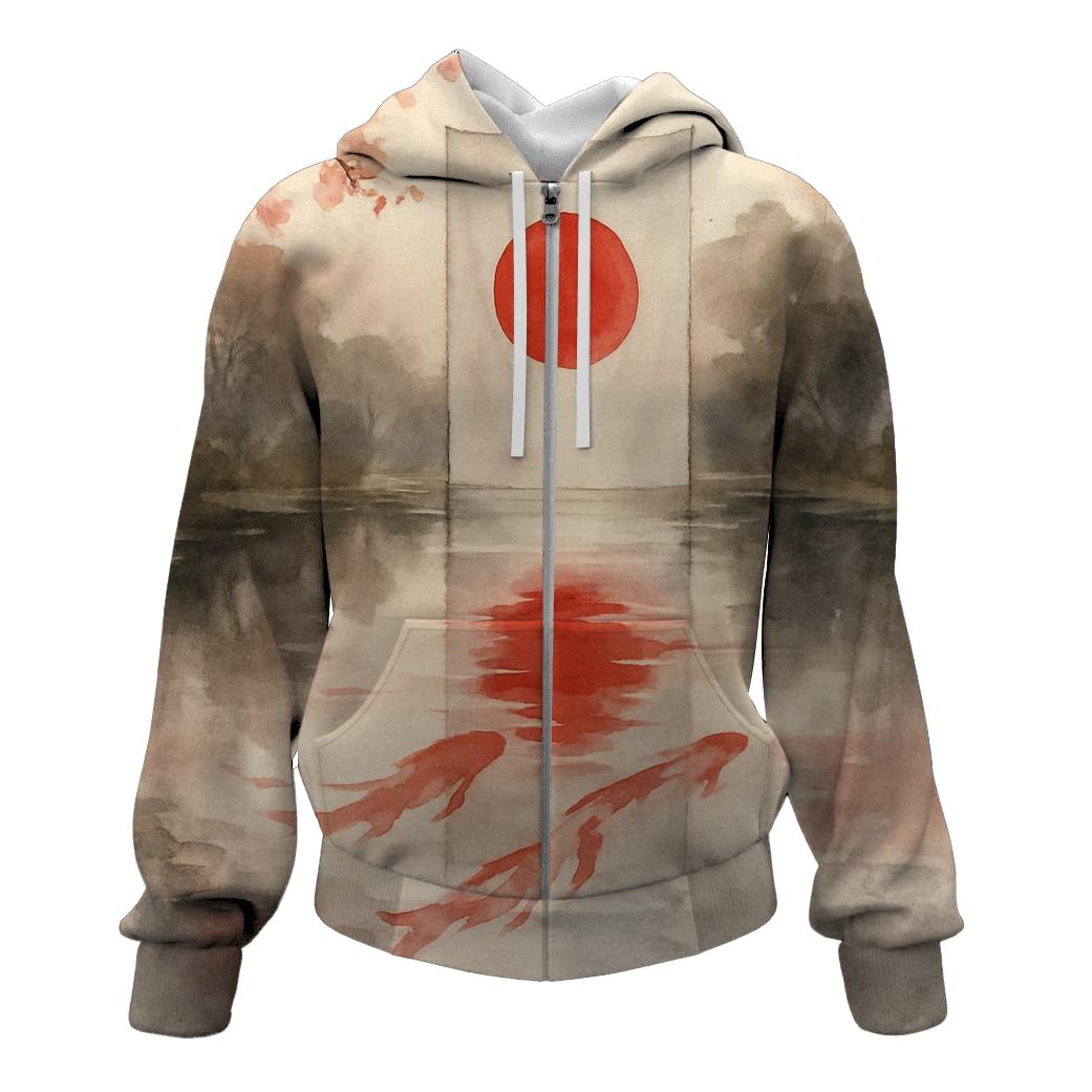 Japan Koi Silk Dawn hoodie designs