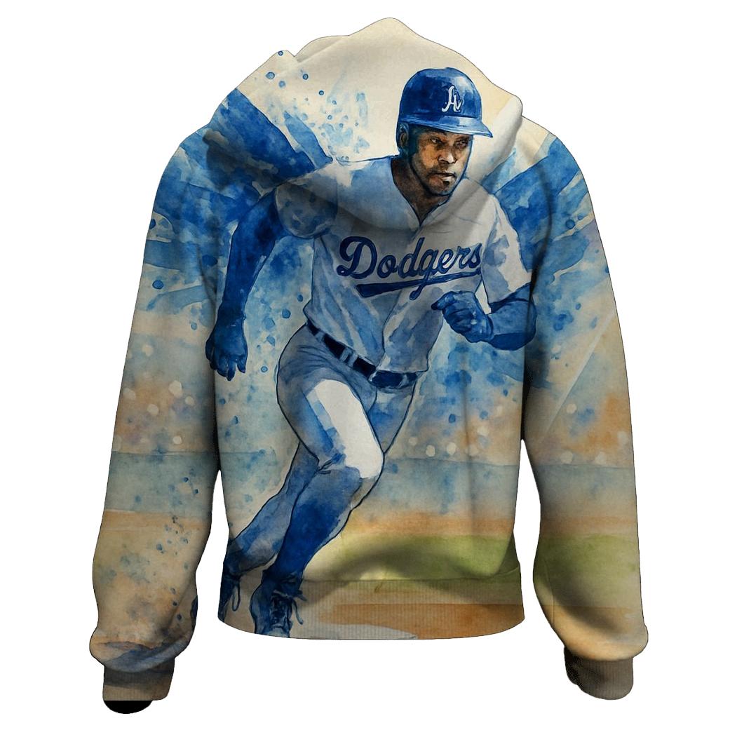 Watercolor Motion Wings Of The Rally Runner embroidered hoodies