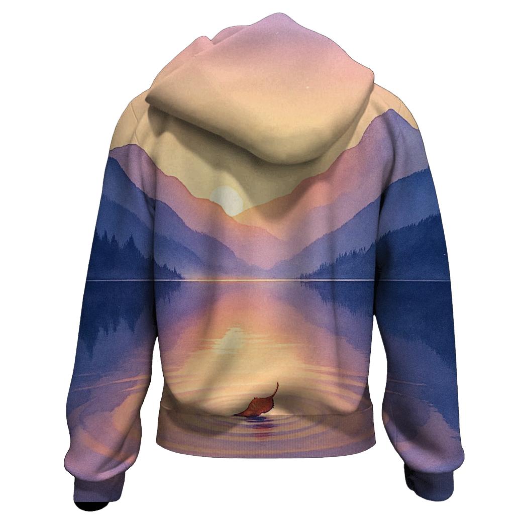 Lavender Lake Mirror Bloom lightweight hoodies