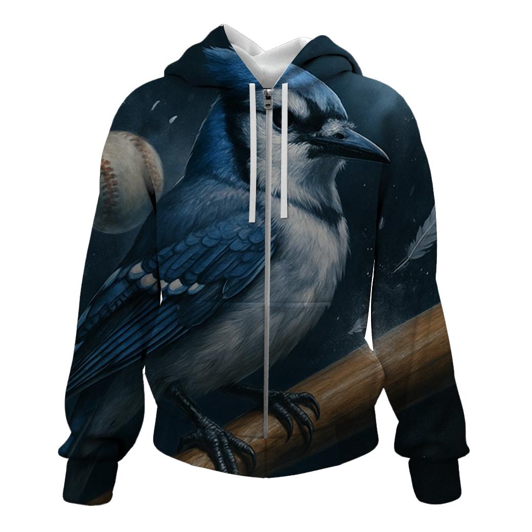 Midnight Perch Blue Jays Bat Sentinel graphic hoodies