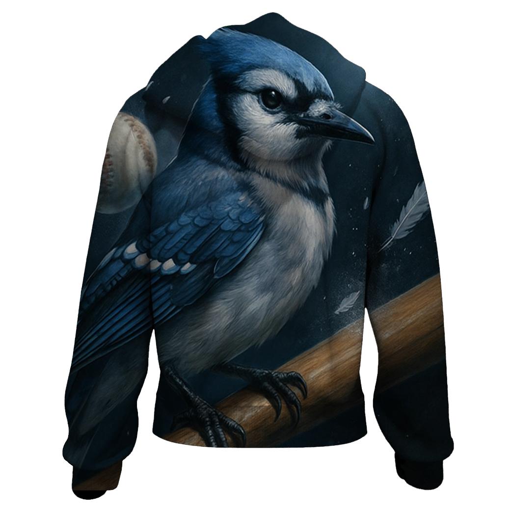 Midnight Perch Blue Jays Bat Sentinel graphic hoodies