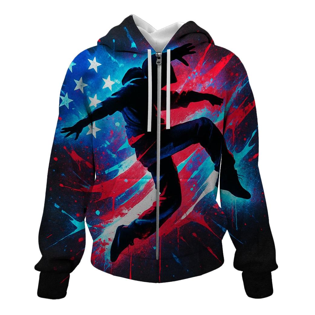 Urban Rebel Flagstorm Mural hoodie styles