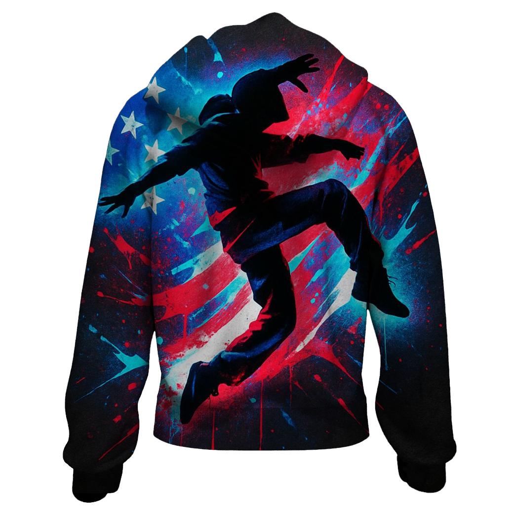 Urban Rebel Flagstorm Mural hoodie styles