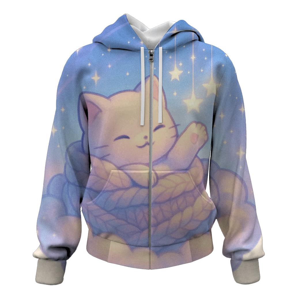 Starlit Blanket Nest Cloud Kitten premium hoodies