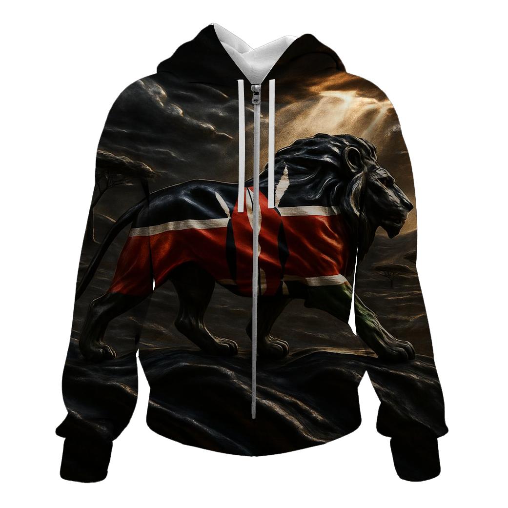 Kenya Savanna Metallic Roar heavyweight hoodies