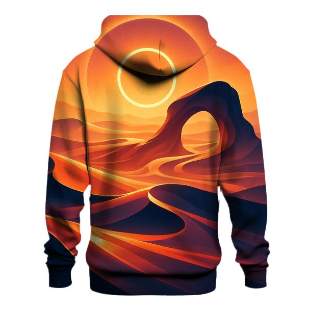 Glass Desert Sun Halo premium hoodies