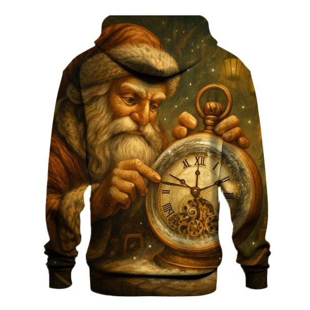 Frosted Workshop Clockmaker Santa pullover hoodies
