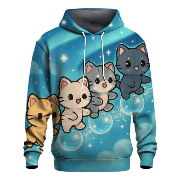 Aurora Bubble Parade Kittens designer hoodies