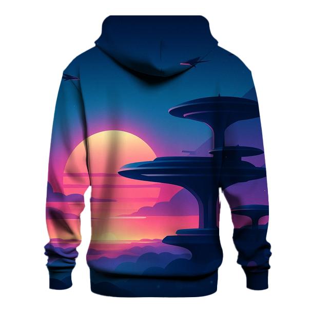 Vapor Sky Harbor Dusk embroidered hoodies