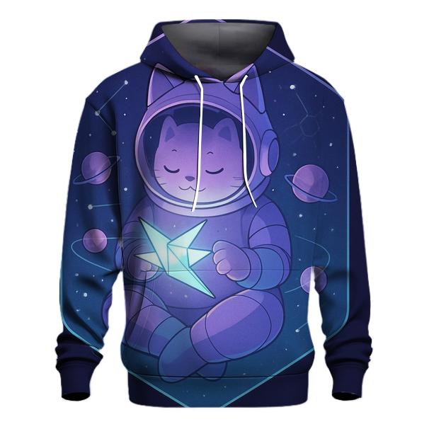 Starlit Origami Astronaut Cat premium hoodies