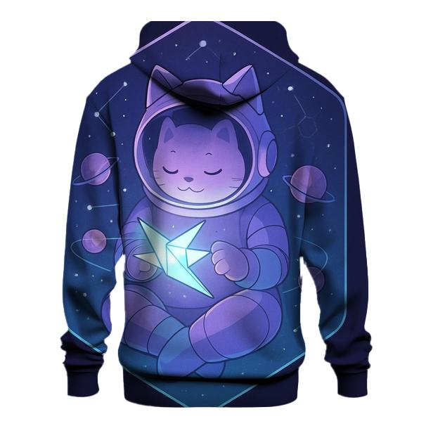Starlit Origami Astronaut Cat premium hoodies