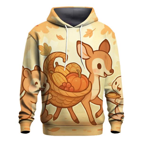 Woodland Friends Cornucopia Parade hoodies fashion