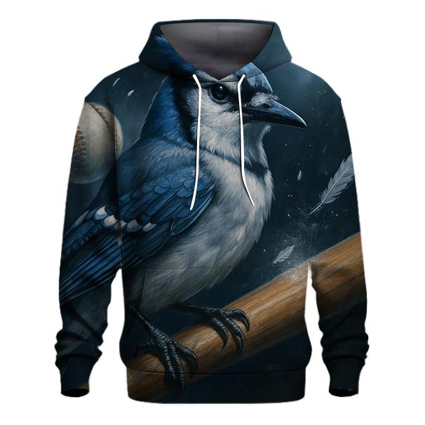 Midnight Perch Blue Jays Bat Sentinel embroidered hoodies