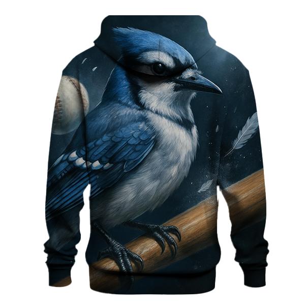 Midnight Perch Blue Jays Bat Sentinel embroidered hoodies