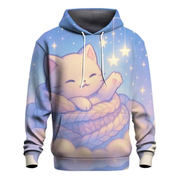 Starlit Blanket Nest Cloud Kitten graphic hoodies