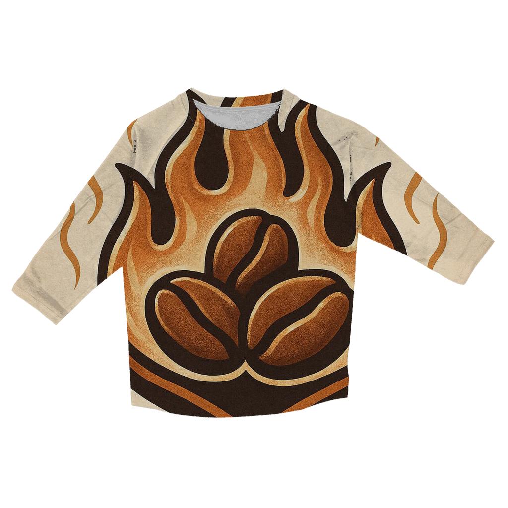 Roaster Flame Crest custom 3/4 sleeve shirts