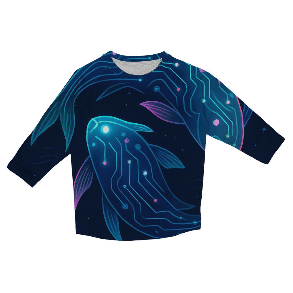 Aurora Circuit Koi trendy 3/4 sleeve tops