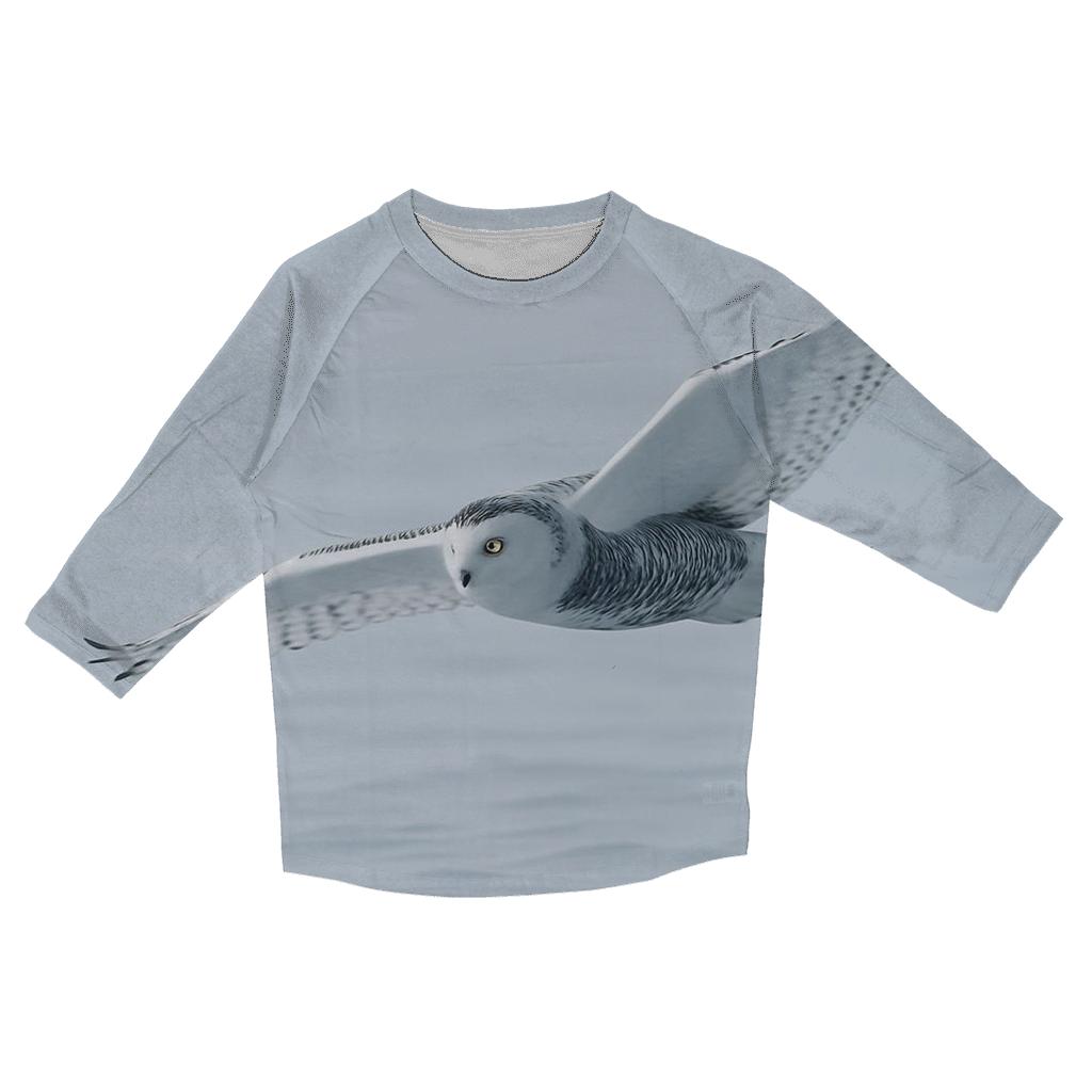 Frostline Forager Snowy Owl trendy 3/4 sleeve tops