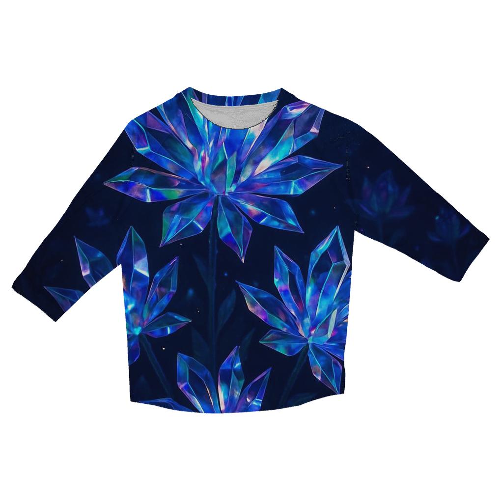 Midnight Prism Garden fashion 3/4 sleeve shirts