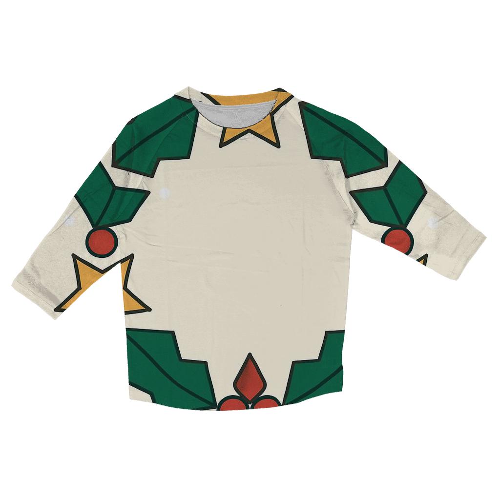 Celestial Holly Star Wreath designer 3/4 sleeve blouses