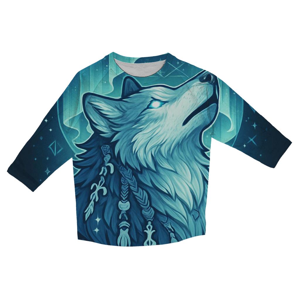 Aurora Bone Shaman Wolf trendy 3/4 sleeve tops