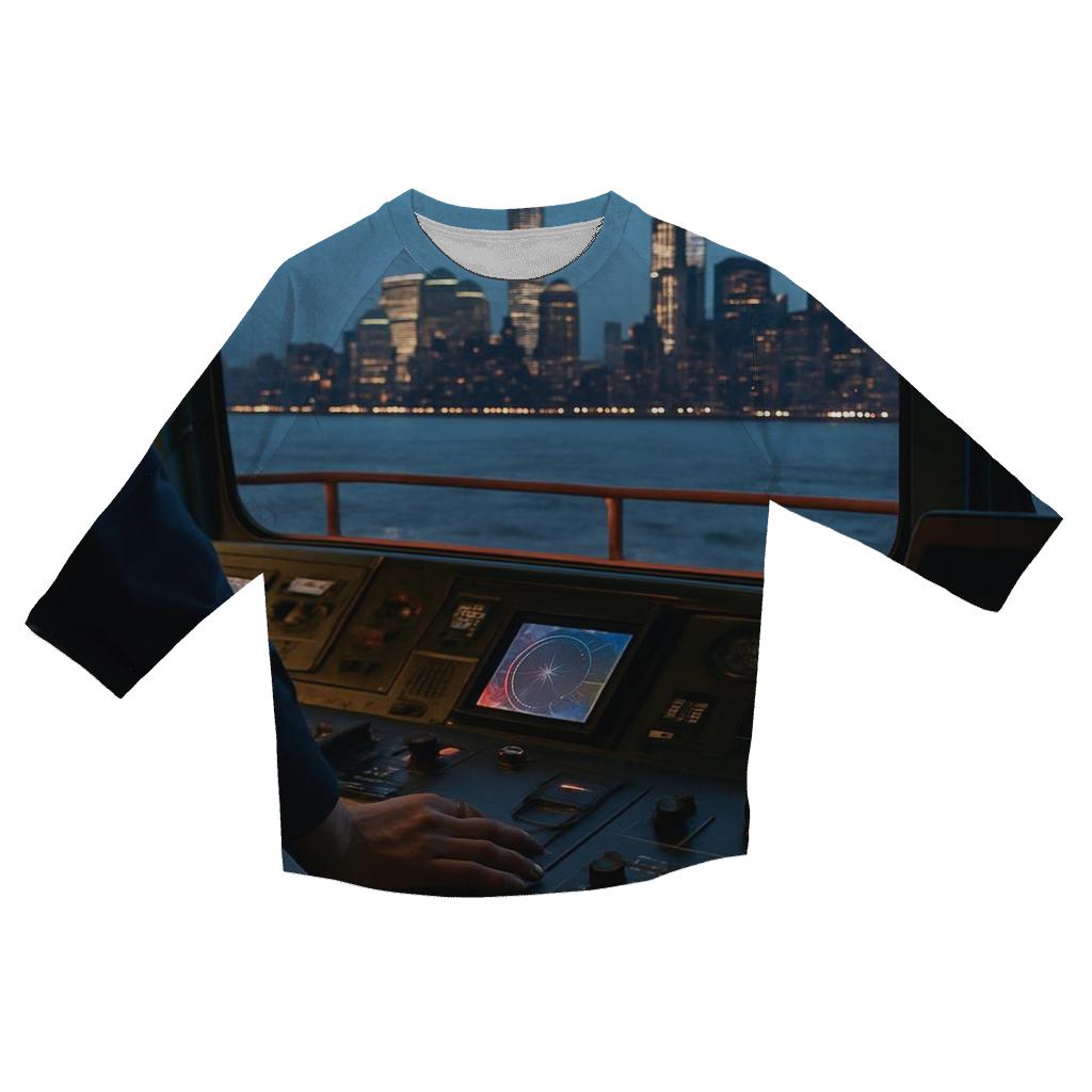Rainy Blue Hour From The Staten Island Ferry Bridge personalized 3/4 sleeve tees
