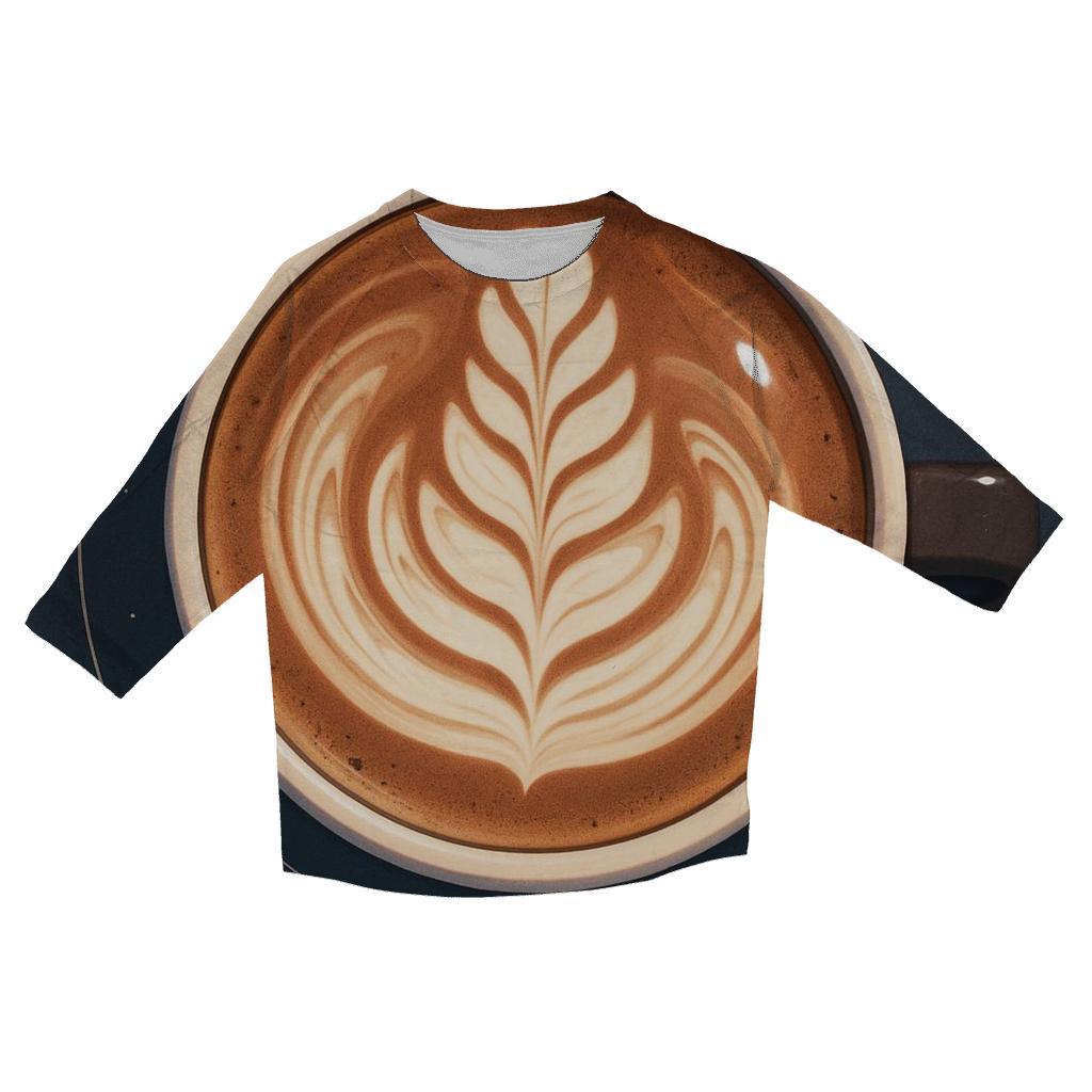 Latte Rosette Orbit fashion 3/4 sleeve shirts
